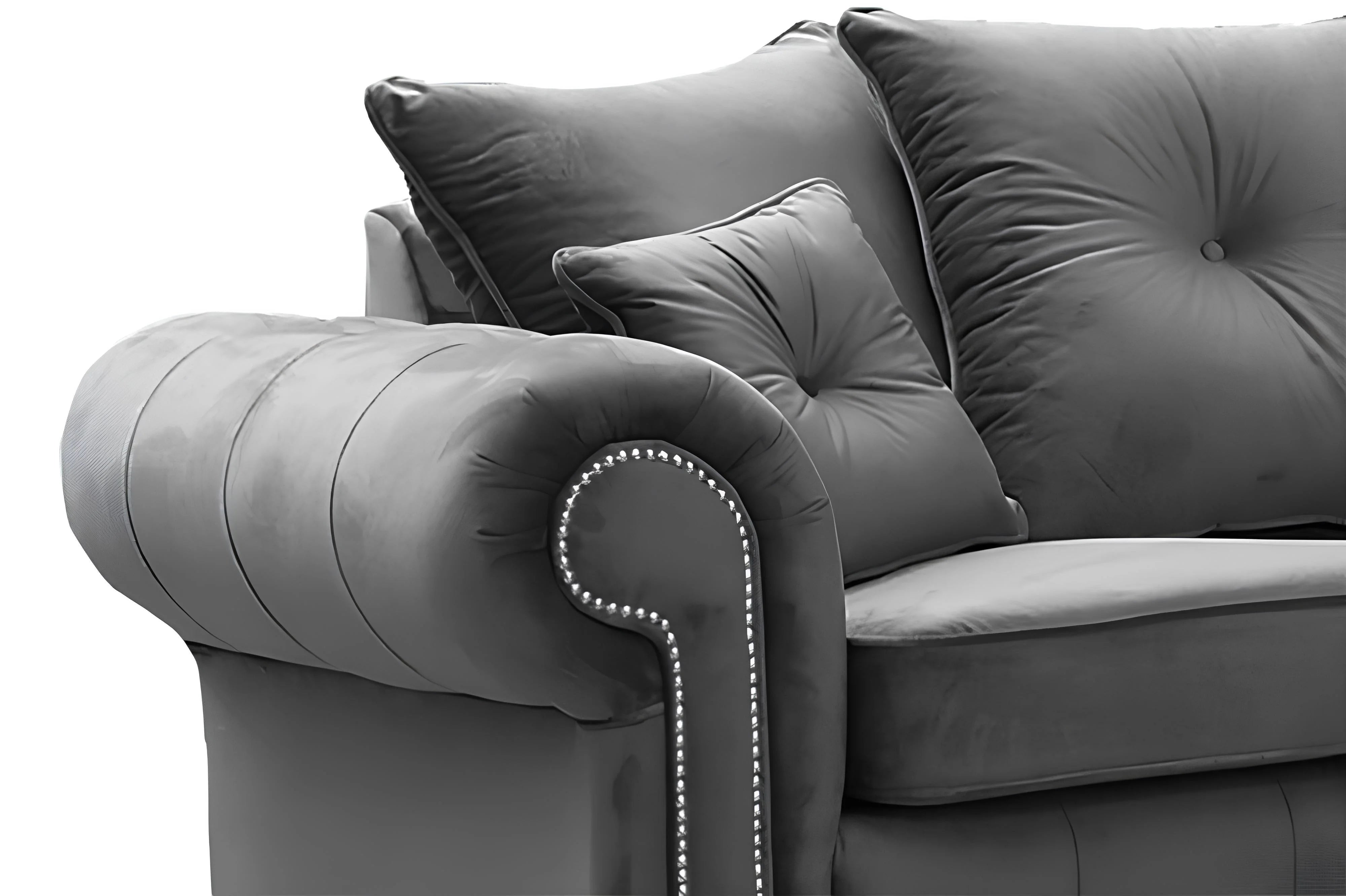 Ashwin Plush Velvet Sofa – Corner, 2 & 3 Seater, Thick Foam Cushions, Modern Luxury Sofa