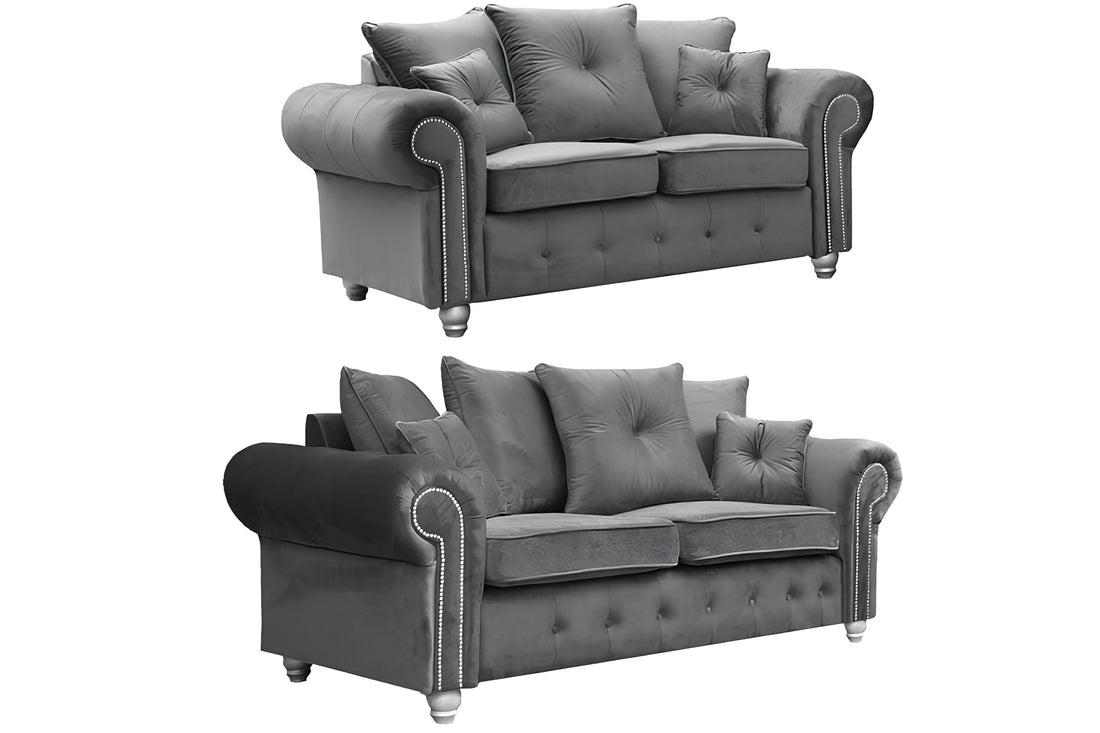 Ashwin Plush Velvet Sofa – Corner, 2 & 3 Seater, Thick Foam Cushions, Modern Luxury Sofa