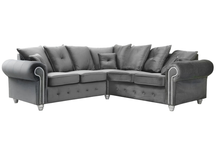 Ashwin Plush Velvet Sofa – Corner, 2 & 3 Seater, Thick Foam Cushions, Modern Luxury Sofa