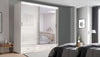 High Gloss Sliding Mirrored Door Wardrobe - Florence 205 cm