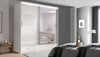 High Gloss Sliding Mirrored Door Wardrobe - Florence 205 cm