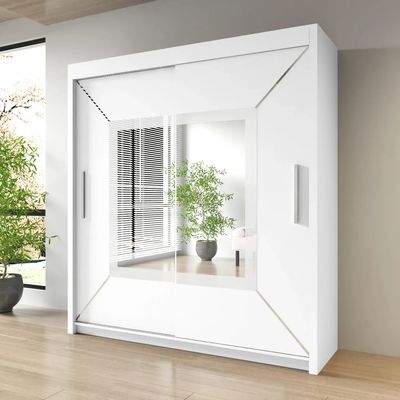 Sliding Mirror Door Wardrobe-Nicole 150 cm