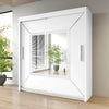 Sliding Mirror Door Wardrobe-Nicole 180 cm