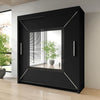 Sliding Mirror Door Wardrobe-Nicole 203 cm