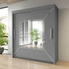 Sliding Mirror Door Wardrobe-Nicole 203 cm