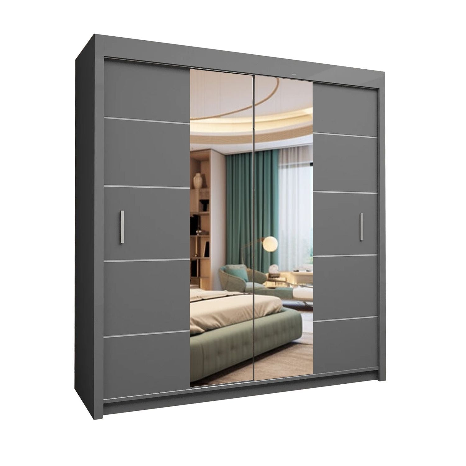 Sliding Mirror Door Wardrobe-Oslo 150 cm