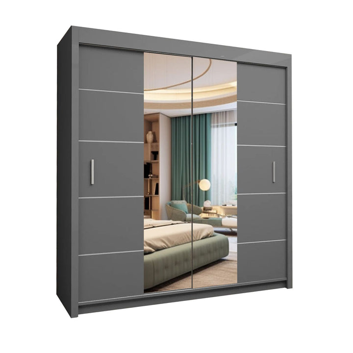 Sliding Mirror Door Wardrobe-Oslo 150 cm