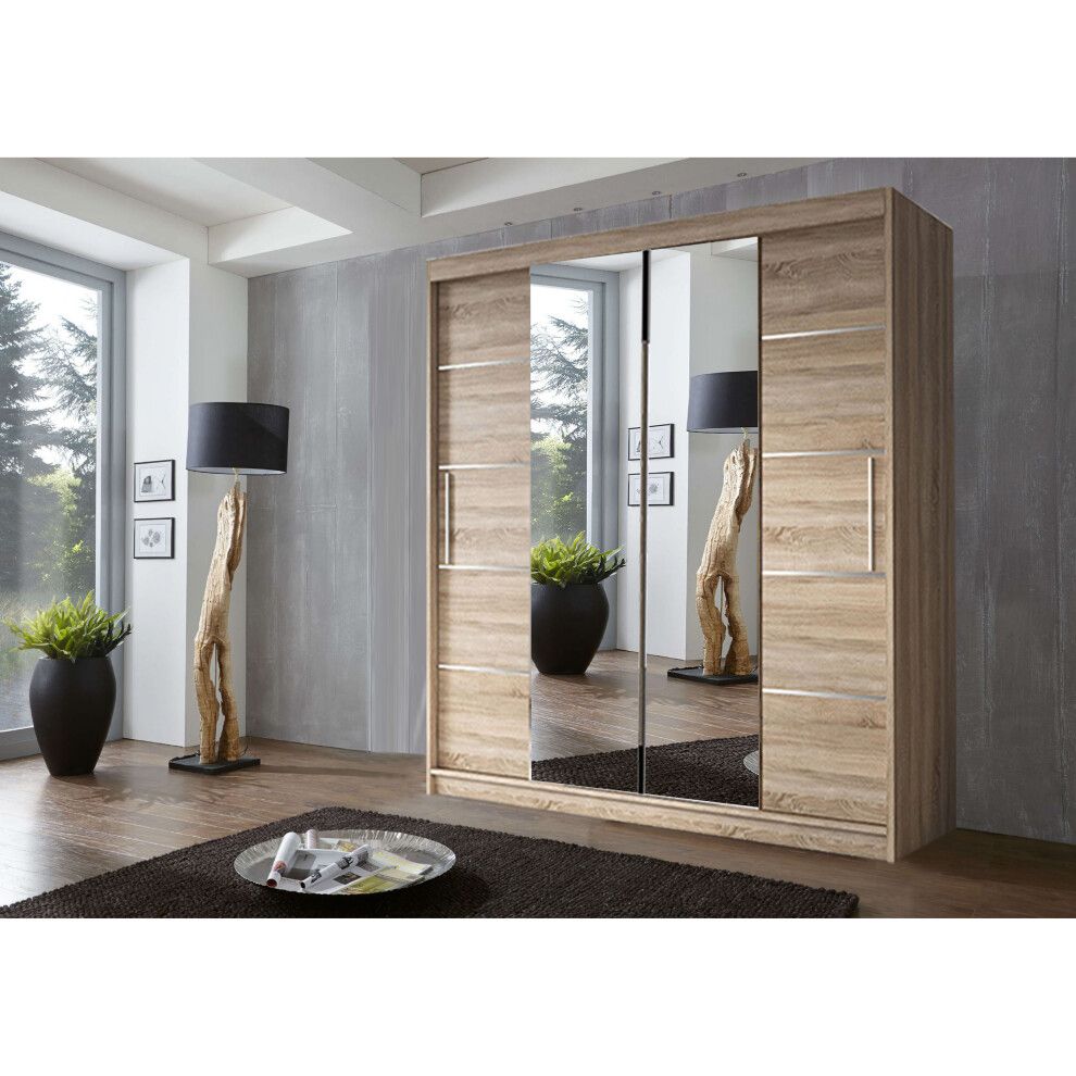 Sliding Mirror Door Wardrobe-Oslo 150 cm