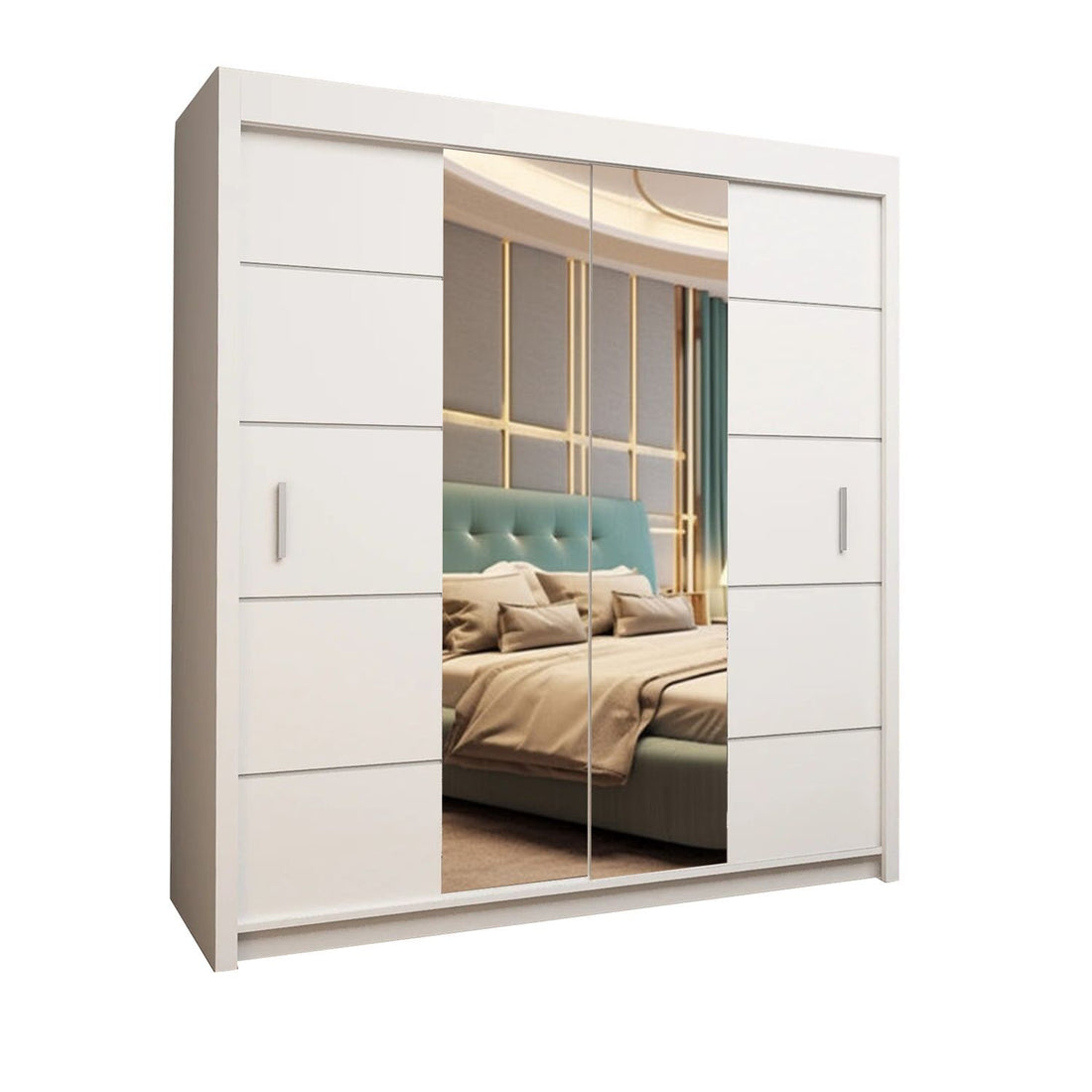 Sliding Mirror Door Wardrobe-Oslo 150 cm