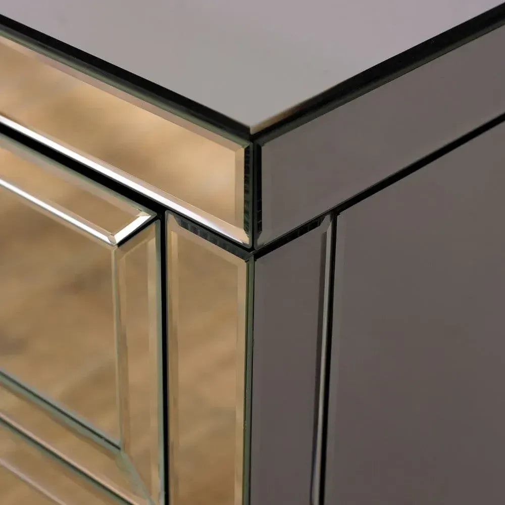 Valencia Mirrored 3 Drawer Bedside Table