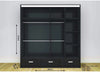 High Gloss Sliding Mirrored Door Wardrobe - Florence 205 cm