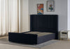 Plush Velvet Wing Ottoman Storage Bed