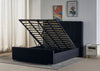 Plush Velvet Wing Ottoman Storage Bed